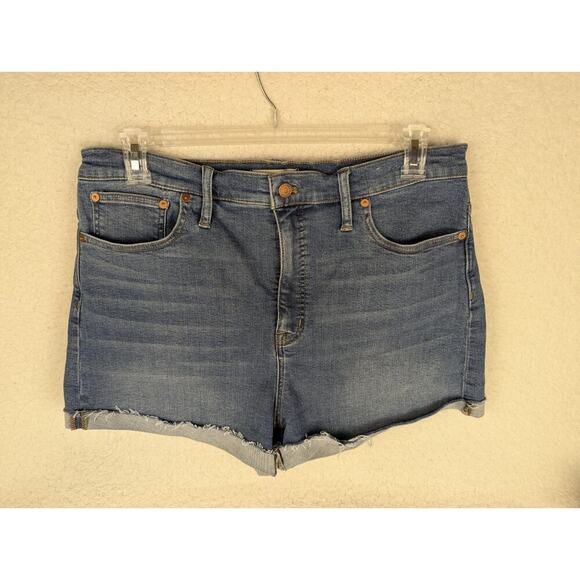 MADEWELL High Rise Denim Cut Off Jean Shorts 32 - Picture 1 of 10